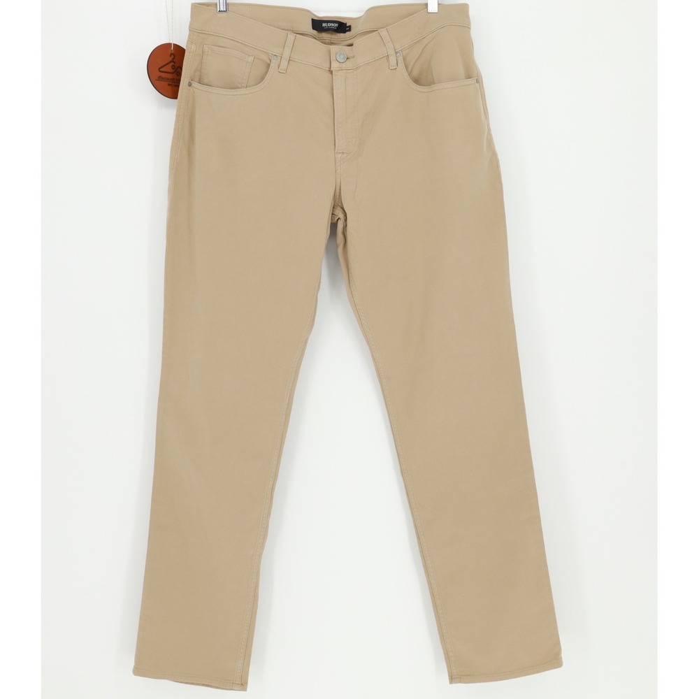 Hudson Blake Slim Straight Khaki S Twist Stretch Denim Pants M275ZTAP 40X35